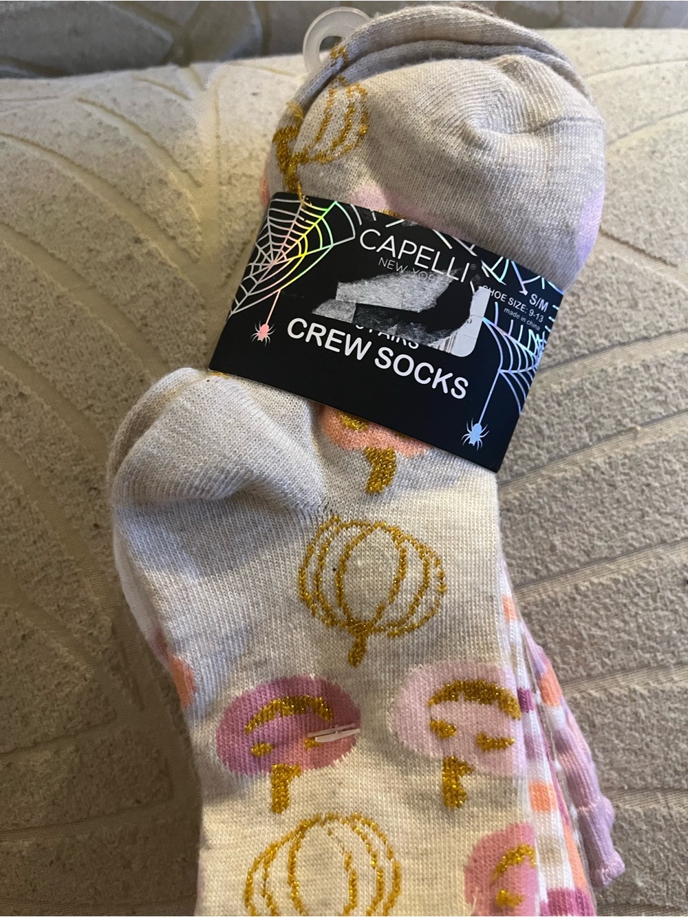 Capelli New York S/M socks shoe size 9-13 halloween styles